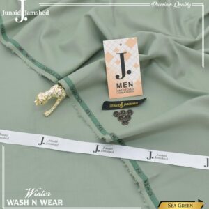j. junaid jamshed sea green fabric for men