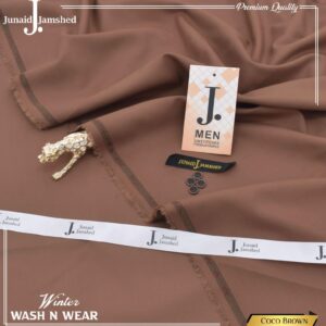 j. junaid jamshed coco brown fabric for men