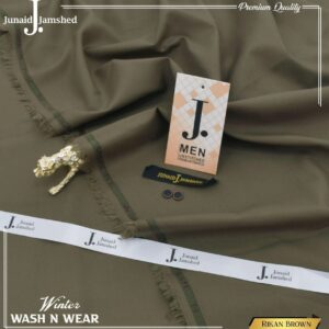 j. junaid jamshed rikan brown fabric for men
