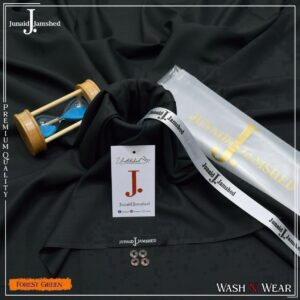 j. junaid jamshed forest green fabric for men