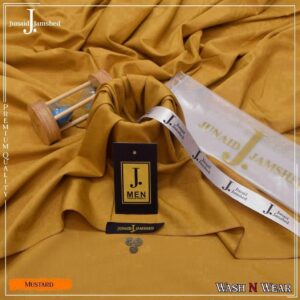 j. junaid jamshed mustard fabric for men